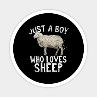 Just A Boy Who Loves Sheep Magnet